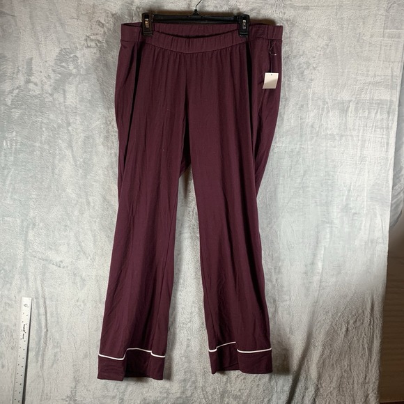 Motherhood Maternity Pajama‎ Pants XL Sleep Red Burgandy PJs Lounge NWT - Picture 1 of 8